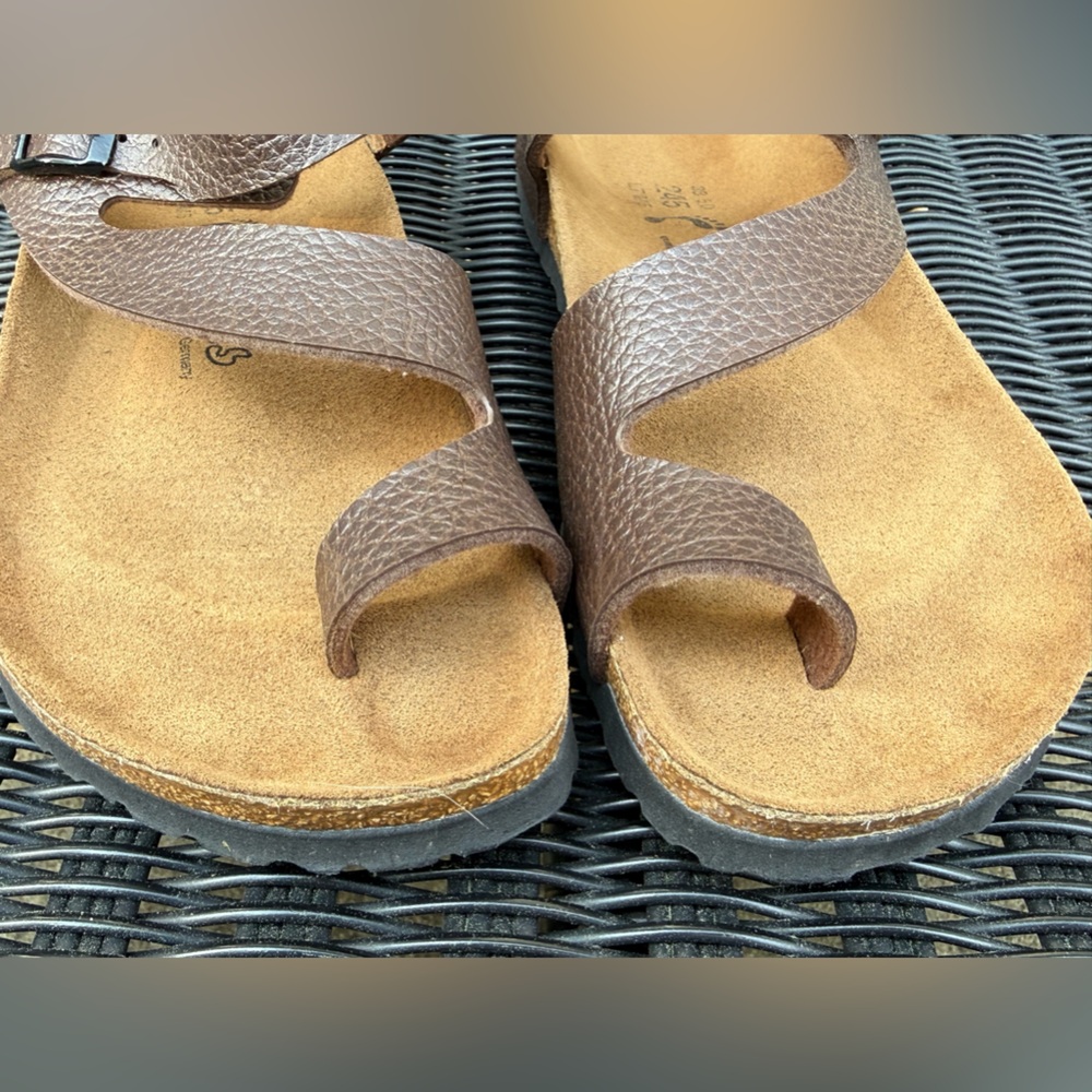 Birki’s by Birkenstocks Fuji Birko-flor pebble grain brown natural cork size 7 - Picture 10 of 10